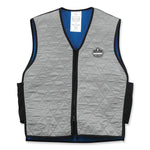 Chill-Its 6665 Embedded Polymer Cooling Vest with Zipper, Nylon/Polymer, 3X-Large, Gray