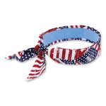 Chill-Its 6700CT Cooling Bandana PVA Tie Headband, One Size Fits Most, Stars and Stripes