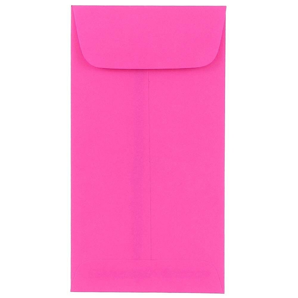 JAM Paper #7 Invitation Envelopes, 3 1/2" x 6 1/2", Ultra Fuchsia Hot Pink, 100/Pack (1526767d)