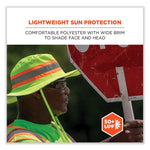 Chill-Its 8935CT Hi-Vis PVA Ranger Sun Hat, Small/Medium, Lime