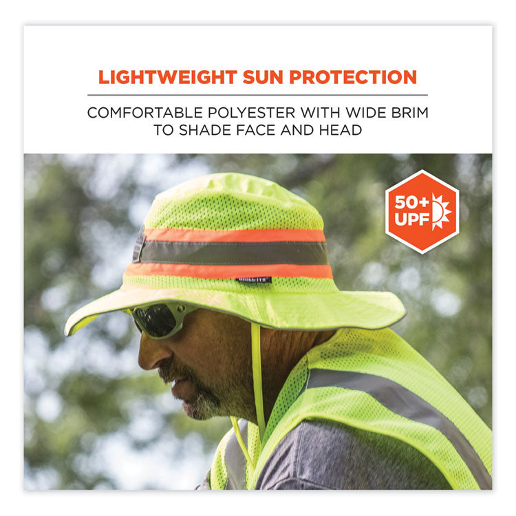 Chill-Its 8935MF Hi-Vis Microfiber Ranger Sun Hat, Small/Medium, Lime