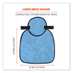 Chill-Its 6717CT Cooling Hard Hat Pad and Neck Shade - PVA, 12.5 x 9.75, Blue