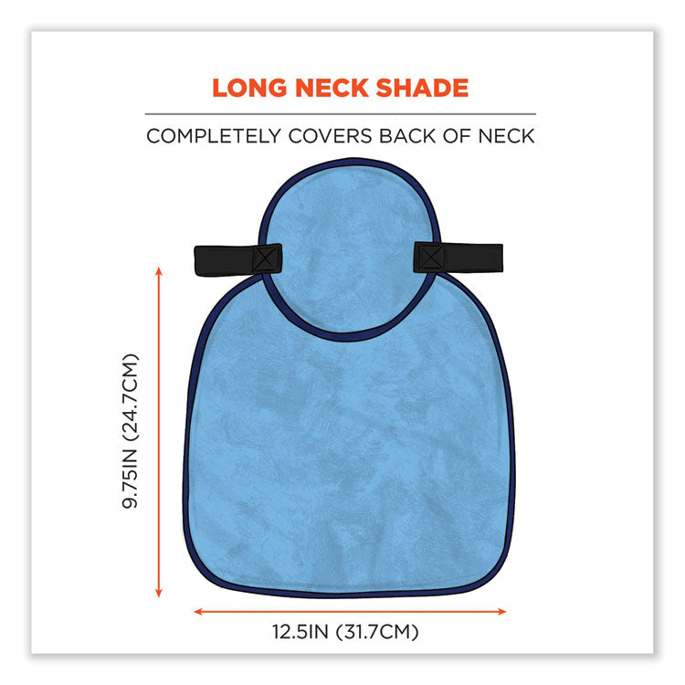 Chill-Its 6717CT Cooling Hard Hat Pad and Neck Shade - PVA, 12.5 x 9.75, Blue