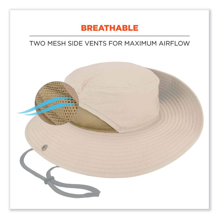 Chill-Its 8936 Lightweight Mesh Paneling Ranger Hat, Small/Medium, Khaki