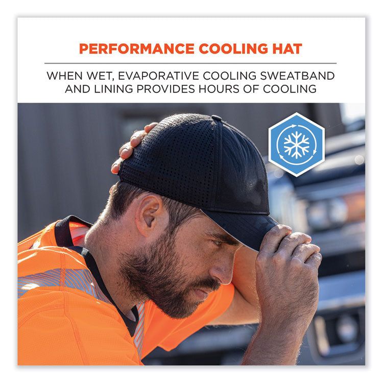Chill-Its 8937 Performance Cooling Baseball Hat, One Size Fits Most, Black