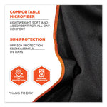 Chill-Its 6602MF Evaporative Microfiber Cooling Towel, 40.9 x 9.8, One Size Fits Most, Microfiber, Black