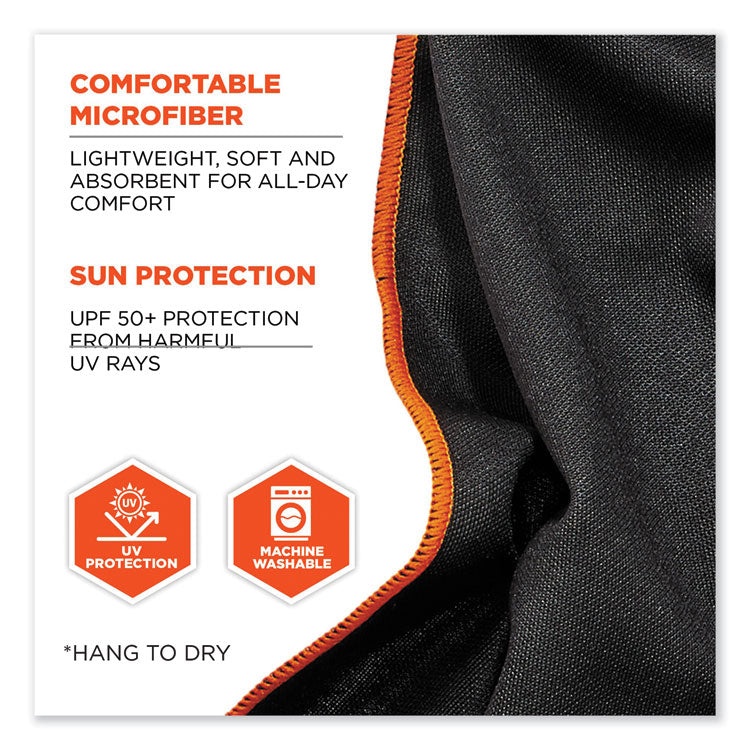 Chill-Its 6602MF Evaporative Microfiber Cooling Towel, 40.9 x 9.8, One Size Fits Most, Microfiber, Black