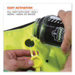 Chill-Its 6685 Premium Dry Evaporative Cooling Vest with Zipper, Nylon, Large, Lime