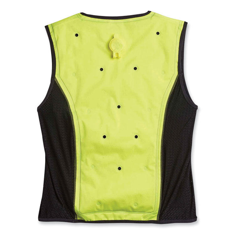 Chill-Its 6685 Premium Dry Evaporative Cooling Vest with Zipper, Nylon, X-Large, Lime