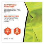 Chill-Its 6602MF Evaporative Microfiber Cooling Towel, 40.9 x 9.8, One Size Fits Most, Microfiber, Lime