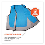 Chill-Its 6667 Wet Evaporative PVA Cooling Vest with Zipper, PVA, Large, Blue