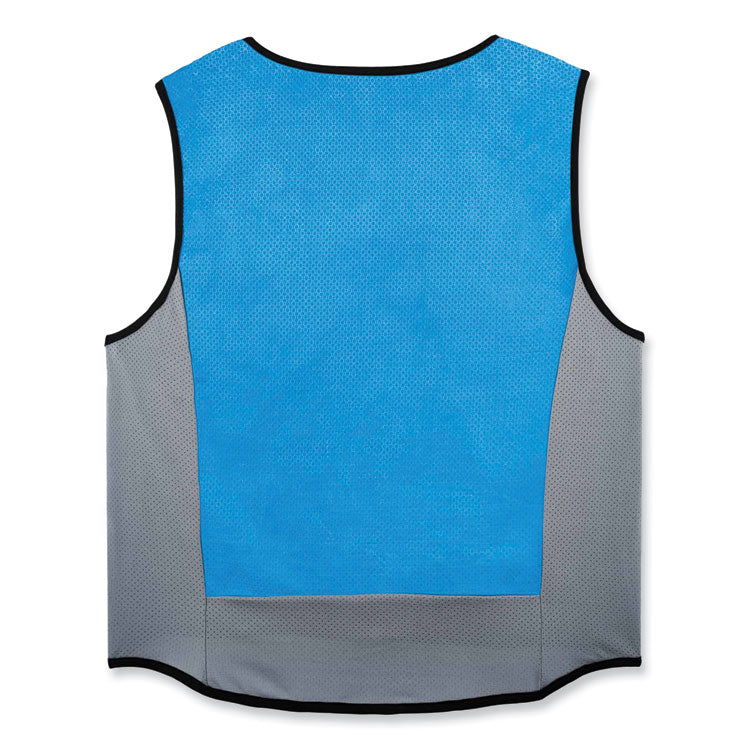 Chill-Its 6667 Wet Evaporative PVA Cooling Vest with Zipper, PVA, X-Large, Blue