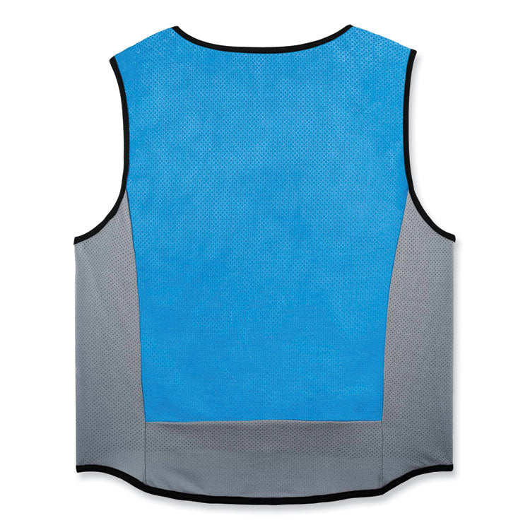 Chill-Its 6667 Wet Evaporative PVA Cooling Vest with Zipper, PVA, 2X-Large, Blue
