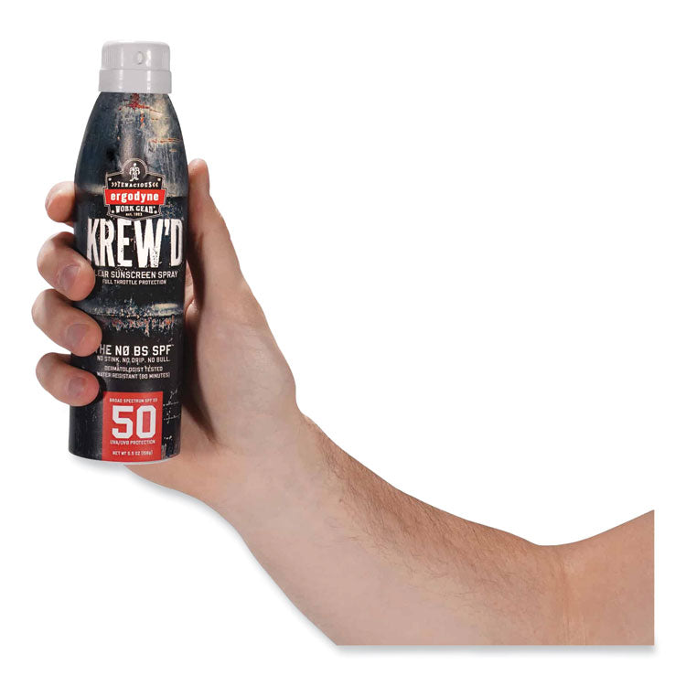 Krewd 6353 SPF 50 Sunscreen Spray, 5.5 oz Can