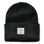 N-Ferno 6806 Cuffed Rib Knit Winter Hat, One Size Fits Most, Black