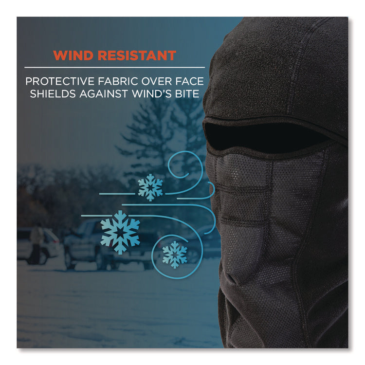 N-Ferno 6823 Hinged Balaclava Face Mask, Fleece, One Size Fits Most, Black