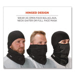 N-Ferno 6823 Hinged Balaclava Face Mask, Fleece, One Size Fits Most, Black