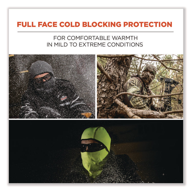 N-Ferno 6823 Hinged Balaclava Face Mask, Fleece, One Size Fits Most, Lime