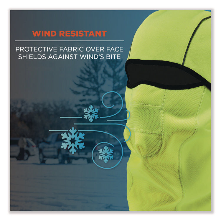 N-Ferno 6823 Hinged Balaclava Face Mask, Fleece, One Size Fits Most, Lime