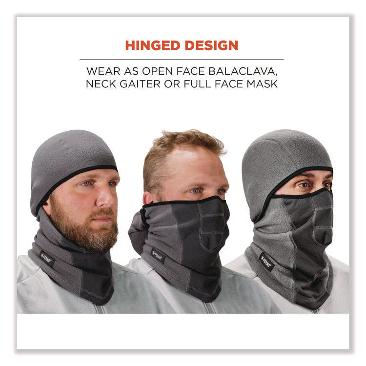 N-Ferno 6823 Hinged Balaclava Face Mask, Fleece, One Size Fits Most, Gray