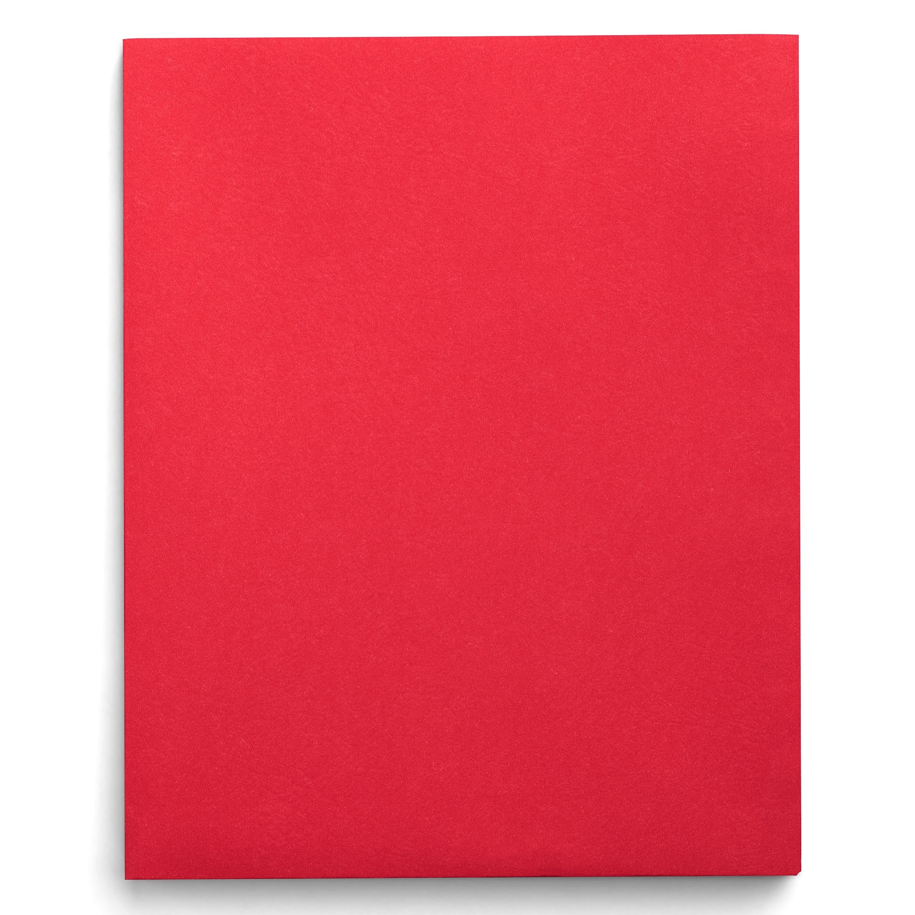 Staples Smooth 2-Pocket Paper Folder, Red, 25/Box (27532-CC)