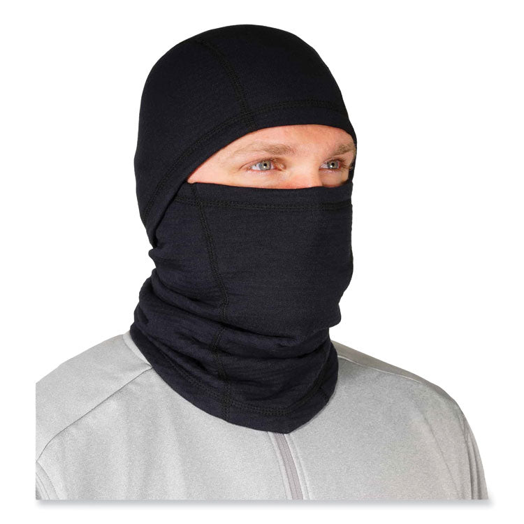 N-Ferno 6847 FR Dual Compliant Balaclava Face Mask, Polartec FR Power Grid Fleece, One Size Fits Most, Black