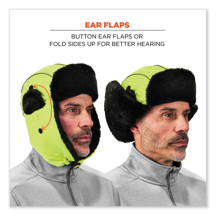 N-Ferno 6802 Classic Trapper Hat, Large/X-Large, Lime
