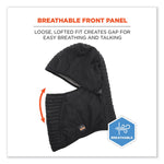 N-Ferno 6955 Insulated 3-Layer Balaclava Face Mask, Polartec FR Power Grid Fleece/Polyester/Spandex, One Size, Black
