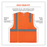 GloWear 8210HL Class 2 Economy Mesh Hook and Loop Vest, Polyester, Large/X-Large, Orange