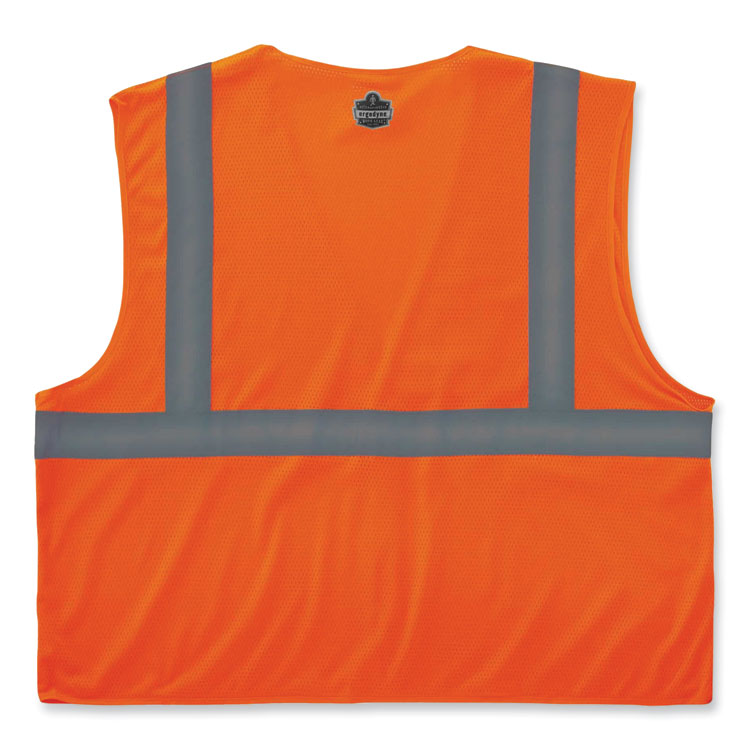 GloWear 8210HL Class 2 Economy Mesh Hook and Loop Vest, Polyester, 2X-Large/3X-Large, Orange