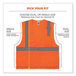 GloWear 8210HL Class 2 Economy Mesh Hook and Loop Vest, Polyester, 4X-Large/5X-Large, Orange