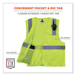 GloWear 8210HL Class 2 Economy Mesh Hook and Loop Vest, Polyester, Small/Medium, Lime