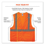 GloWear 8215BA Class 2 Economy Breakaway Mesh Vest, Polyester, X-Small, Orange