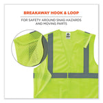 GloWear 8215BA Class 2 Economy Breakaway Mesh Vest, Polyester, X-Small, Lime