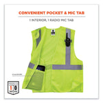 GloWear 8215BA Class 2 Economy Breakaway Mesh Vest, Polyester, X-Small, Lime