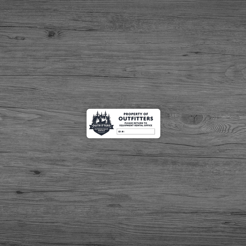 1-Color Advertising Label, Rectangle, 1" x 2-1/2", Qty 500