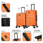 InUSA Trend 2-Piece Hardside Spinner Luggage Set, TSA Checkpoint Friendly, Orange (IUTRE0SM-ORA)