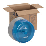 Georgia-Pacific SofPull® High Capacity Center-Pull Bath Dispenser, Splash Blue, 10.500"W x 6.750''D x 10.500"H