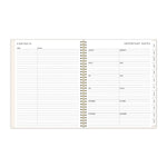 2026 Blue Sky Bespoke Letterpress Cream Hearts 8.5" x 11" Calendar Year Weekly & Monthly Planner, Plastic Cover (156227)