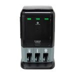 Dixie Ultra SmartStock Tri-Tower Cutlery Station Mini Plastic Dispenser, Heavy-Weight, Black (DUSSTDSP3MINI)