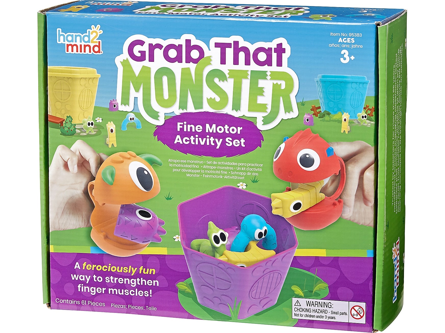 hand2mind Grab That Monster Fine Motor Activity Set, Assorted Colors (95383)