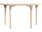 Flash Furniture Bright Beginnings Hercules Trapezoid Table, 47" x 20.75", Height Adjustable, Beech (MK-ME088027-GG)