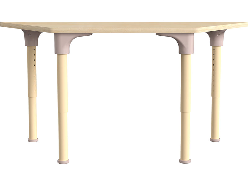 Flash Furniture Bright Beginnings Hercules Trapezoid Table, 47" x 20.75", Height Adjustable, Beech (MK-ME088027-GG)