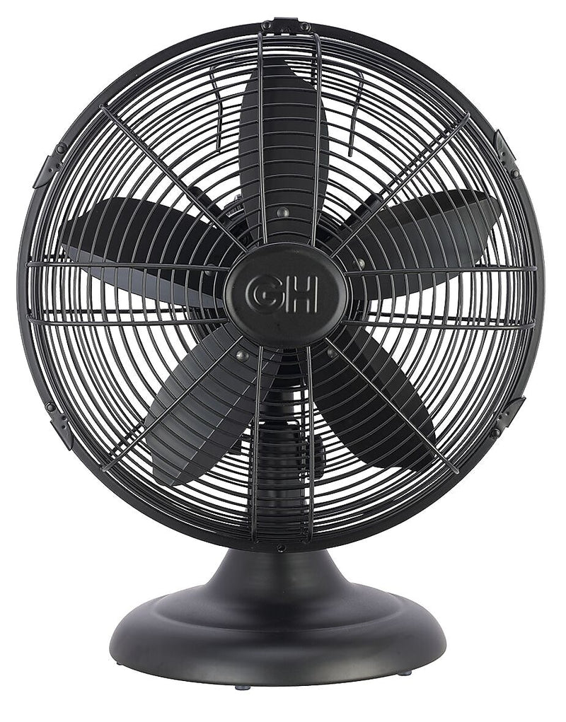 Good Housekeeping Oscillating Desk Fan, 3-Speed, Matte Black (92603)