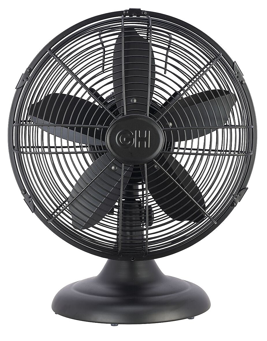 Good Housekeeping Oscillating Desk Fan, 3-Speed, Matte Black (92603)