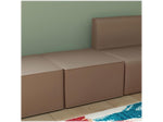 Flash Furniture Bright Beginnings Vinyl Modular Classroom 1-Seater Ottoman, Brown (MK-KE15679-GG)