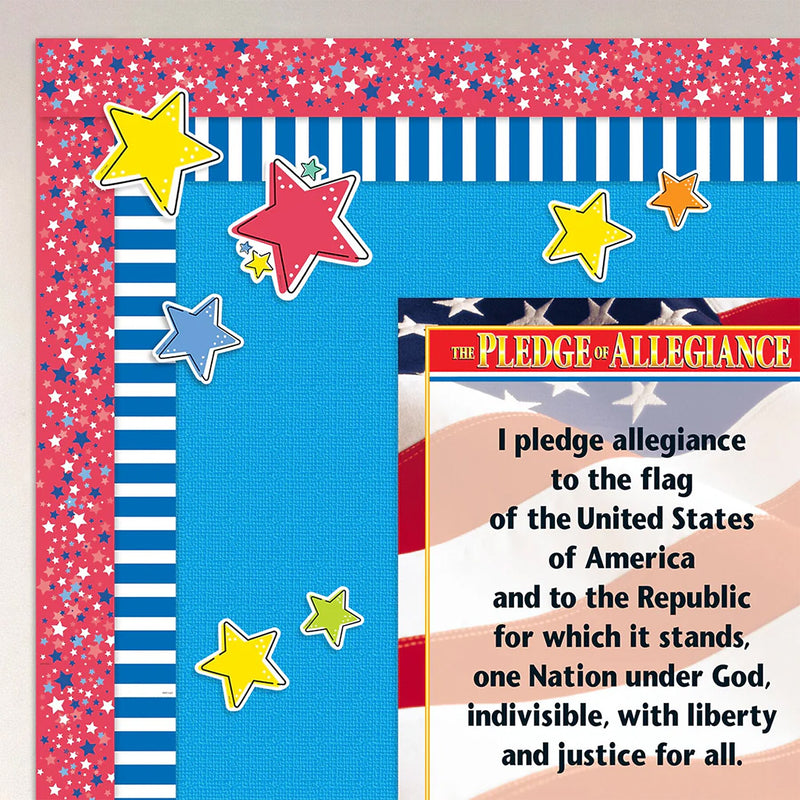 Creative Teaching Press Core Decor EZ Border, 3" x 2', Patriotic Stars, 24/Pack, 3 Packs/Bundle (CTP11049-3)