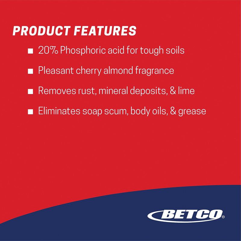 Betco Stix Toilet Bowl Cleaner, Cherry/Almond Scent, 32 oz., 12 Bottles/Carton (761200)