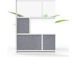 Luxor Workflow Series 6-Panel Modular Room Divider System Add-On Wall with Whiteboard, 70"H x 53"W, Gray/Silver