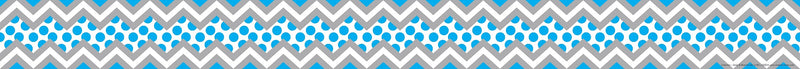 Barker Creek Double-Sided Border, 35" x 3", Gray & Blue Chevron, 12/Pack (LL901)
